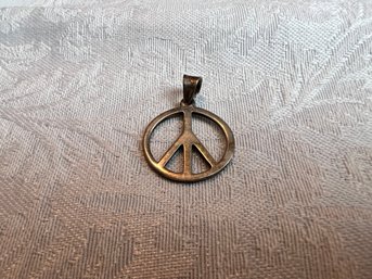 Sterling Silver Peace Sign Pendant