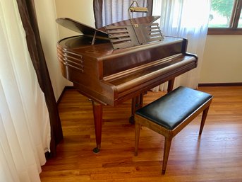 Wurlitzer Butterfly Art Deco Baby Grand Piano, Style 1411  *PROFESSIONAL PIANO MOVER REQUIRED