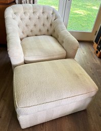 Swivel Lounge Chair With Matching Ottoman