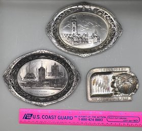 3 Worlds Fair Trays From 1933 To 1965