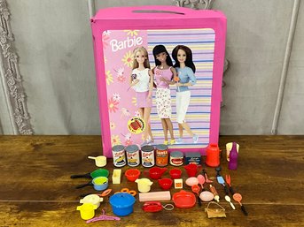 Vintage Mattel Barbie Doll Various Food Accessories & Case