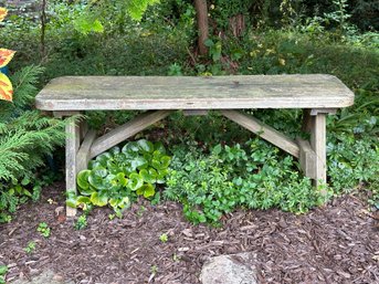 A Wonderful Garden Bench In Weathered Wood