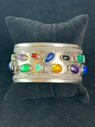 Sterling Multi Stone Cuff