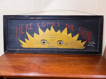 'Here Comes The Sun' Wooden Wall Hanging