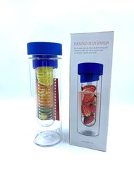 Vintage Flavour It Glass Water Bottle With Built-in Fruit Infuser