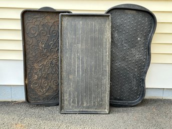 Three Plastic Boot Trays