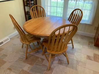 Pedestal Table And Six Chairs