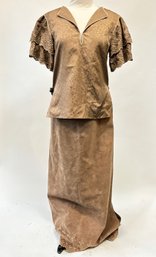 A Vintage Skirt And Blouse By Giorgi Sant'Angelo - Ladies Medium