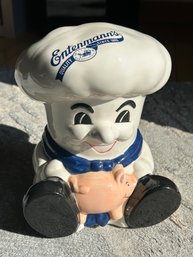 Vintage ENTEMANNS Ceramic Advertising Bank With Mascot- Made For Bay Shore, New York