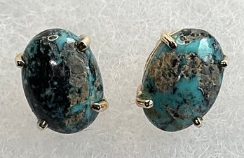 14k Turquoise Stud Earrings