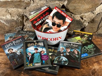 Movie Night: Popcorn Bowl & Assorted DVDs