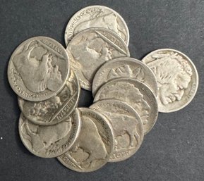 10 Buffalo Nickels Miscellaneous Dates