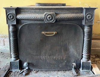 An Antique Cast Iron Woodstove