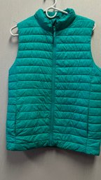 A GIRL'S LANDS END Green Vest Size XL 18-20