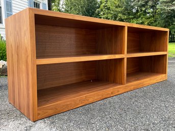 A Bespoke Modern Console Bookcase In Solid Bastogne Walnut