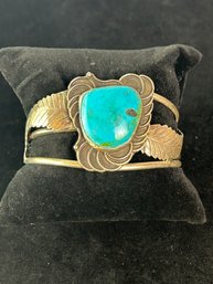 Sterling And Turquoise Cuff