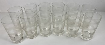 Vintage Glasses With Etched Swirl Pattern (12)