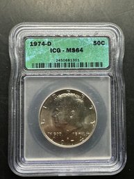 1974-D Kennedy ICG-MS64 Half Dollar