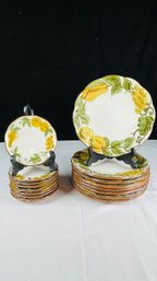 Stangl Sculptured Fruit Plates Large And Small