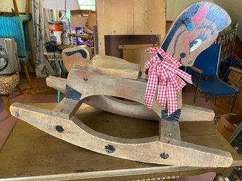 Antique Wooden Rocking Horse For Kids