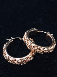 Bronze Milor Italy 14k Rose Gold Byzantine Earrings 450