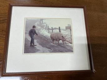 Bill Coleman Signed And Numbered Amish Art ~ Reluctant Return ~