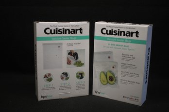 Pair Of New Cuisinart Vacuum Seal Bags Gallon And Quart