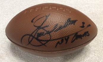Autographed Sean Landetta New York Giants Mini Football - K