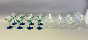 Set Of Martini And Margarita Glasses