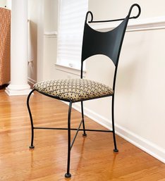 A Wrought Iron Side Chair - Wonderful For Indoor Or Outdoor