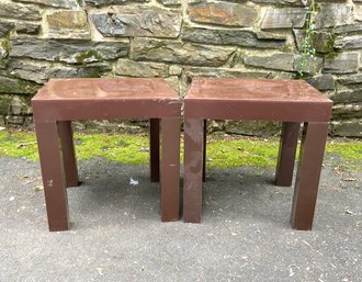 A Pair Of MCM Cube Patio Tables