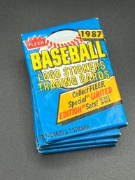 1987 Fleer Baseball 4 Wax Packs