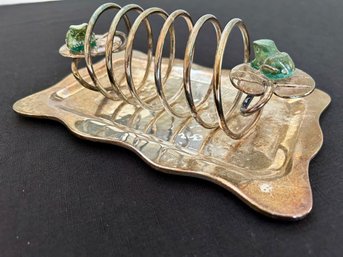 Rare Emilia Castillo Mexican Silver Plated Toast Rack C. 1990s