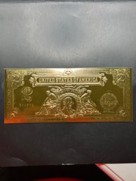 Gold Colored $2 Silver Certificate Replica