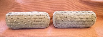 Two New Elite Home Decor Bolster Pillows- Used For Staging