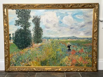 Claude Monet Poppy Fields Reproduction Original Oil Painting By DB