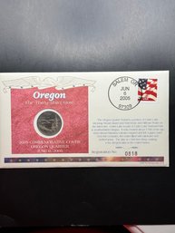 2005 Commemorative Cover Oregon Quarter