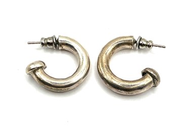 Vintage Sterling Silver Bubble Hoop Earrings