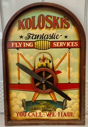 Kolosky's Fantastic Flying Services Wooden Sign