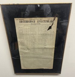Vintage Framed Printed Chart