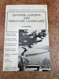 Japanese Gardens And Ministure Landscapes A Handbook Brooklyn Botanic Garden Record