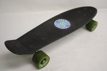 Vintage Stereo Sounds Black Skateboard With Stereo Trucks