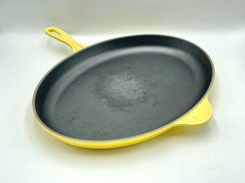 Large 16-Inch Le Creuset Traditional Oval Cast Iron Frying Pan