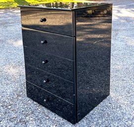 A Vintage Modern Lacquered Nightstand Or Side Table With Drawers