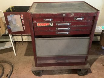 Maroon Metal Standing Tool Box #74