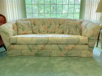 Distinctive Furniture By Gillian, Floral Design Sofa.