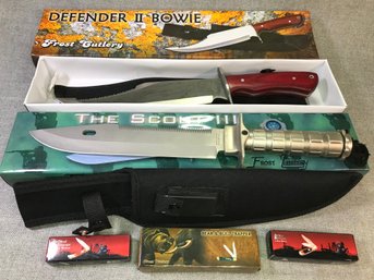 LOT B - Fantastic Five (5) Piece Knife Lot - Large Scale Knives And Pocket Knives - Over $150 CLEARANCE PRICE