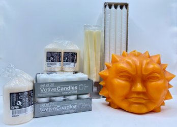 Giant Sun Candle & Ikea Candles, Some New In Box