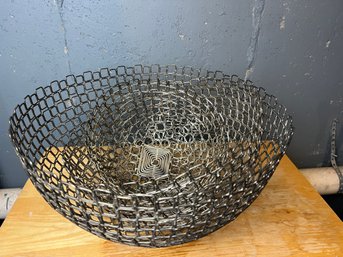 Set Of Three Cantoni Geometric Metal Wire Bowls - Largest Is BIG