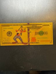 Walt Disney Gold Colored Bill